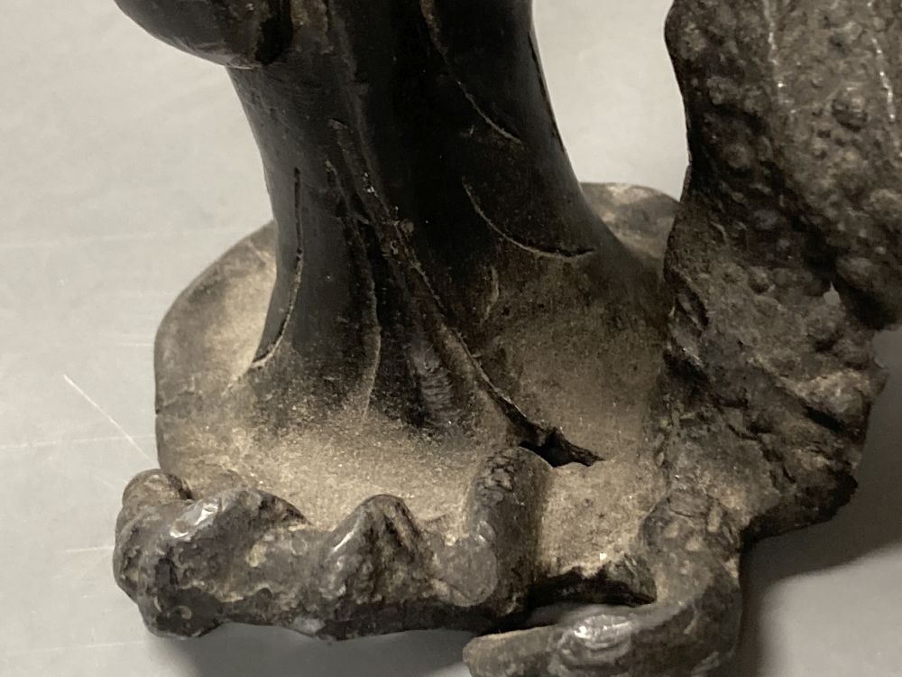 A Japanese spelter figure of lady, 17.7cm.